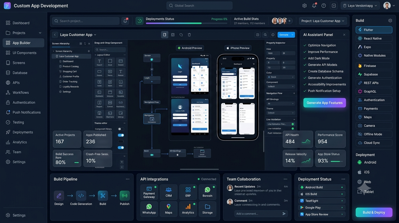 Custom mobile app development — dual-platform build